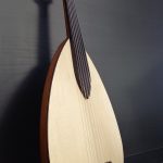 Oud bayati flat electric silent hetham deeb najarian arabic turkish music player sbdprojet luthier france guitar head 3