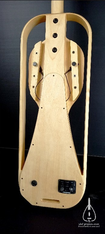 Electric guembri hajouj maple electric arabic gnawa drum zone double (10)~1