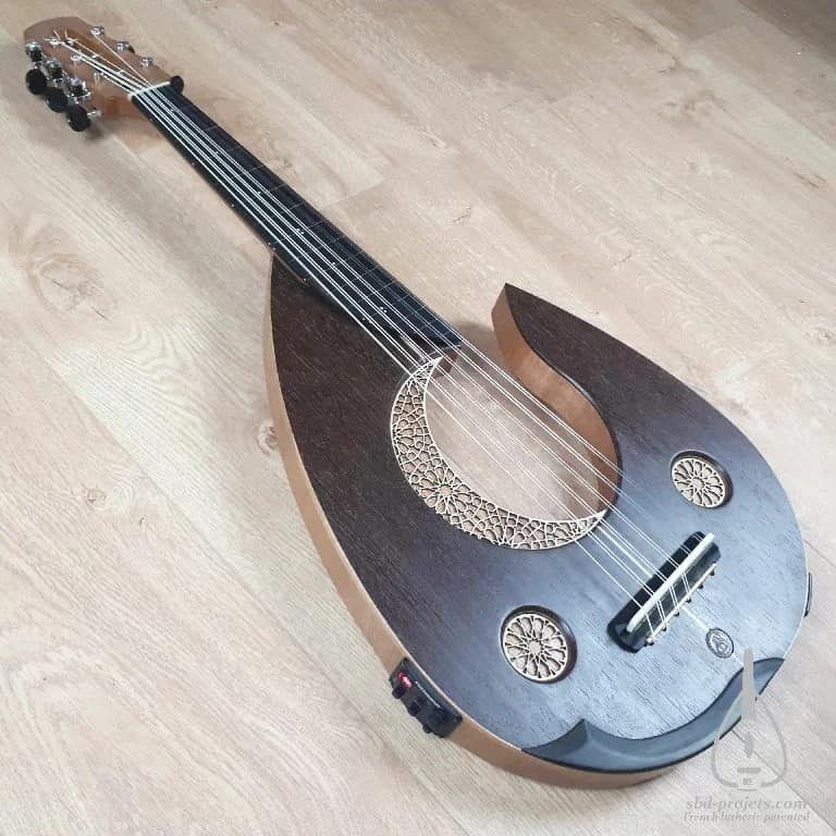 Electric oud arabic turkish music player oud moon wenge wood custom hethamdeeb rajab_iengam najarian hollow - DIAG~1