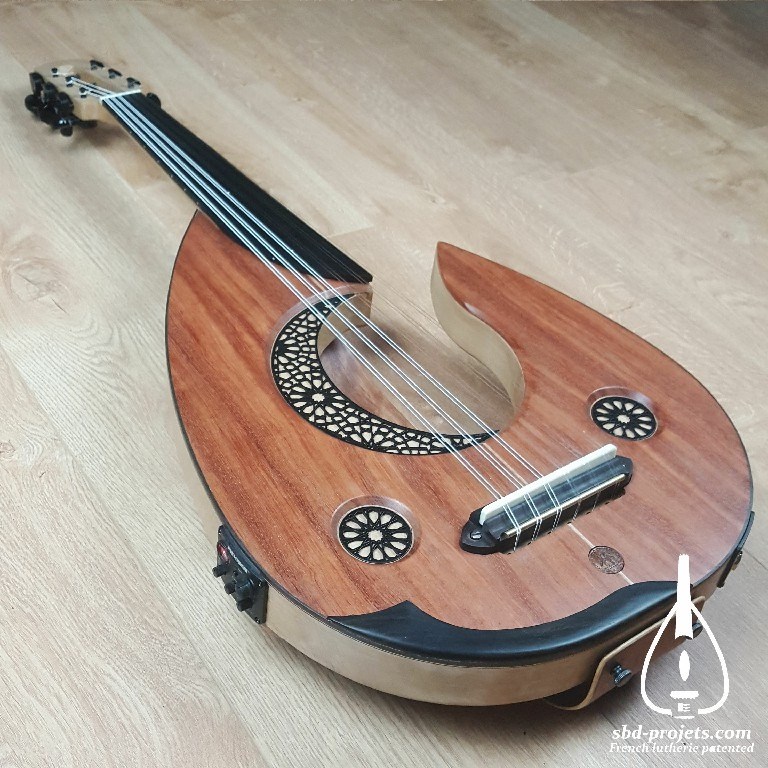 Electric oud arabic turkish music player oud moon wood custom hethamdeeb rajab_iengam najarian hollow - DIAG~1