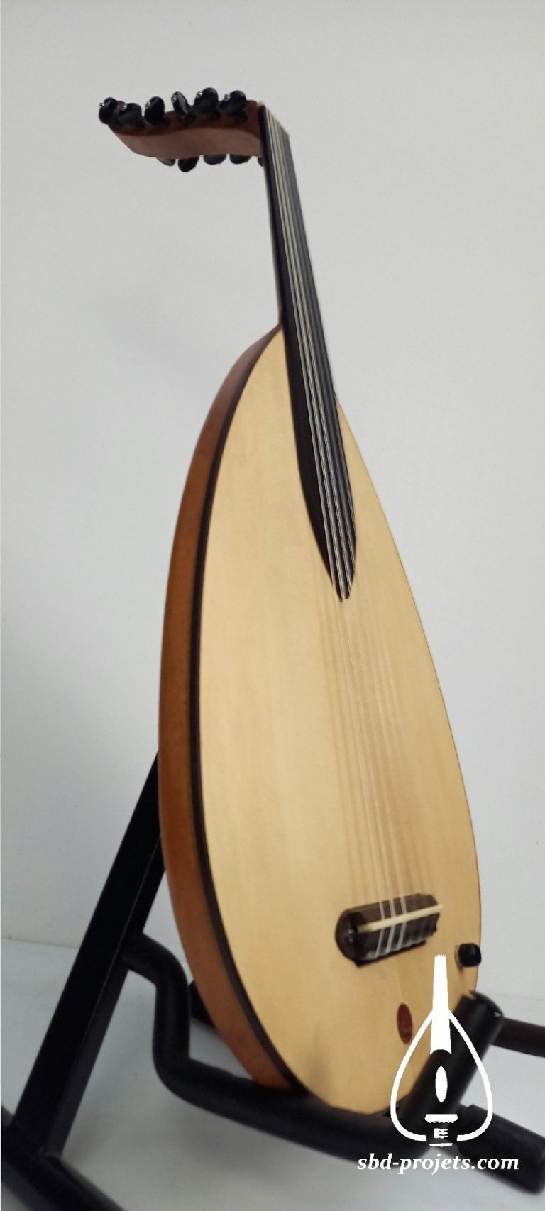 Oud bayati flat electric silent hetham deeb najarian arabic turkish music player sbdprojet luthier france - diag~2
