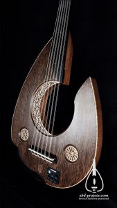 Oud moon Elektro Ud 05 electric silent- arabic brown Wenge luthiery profil