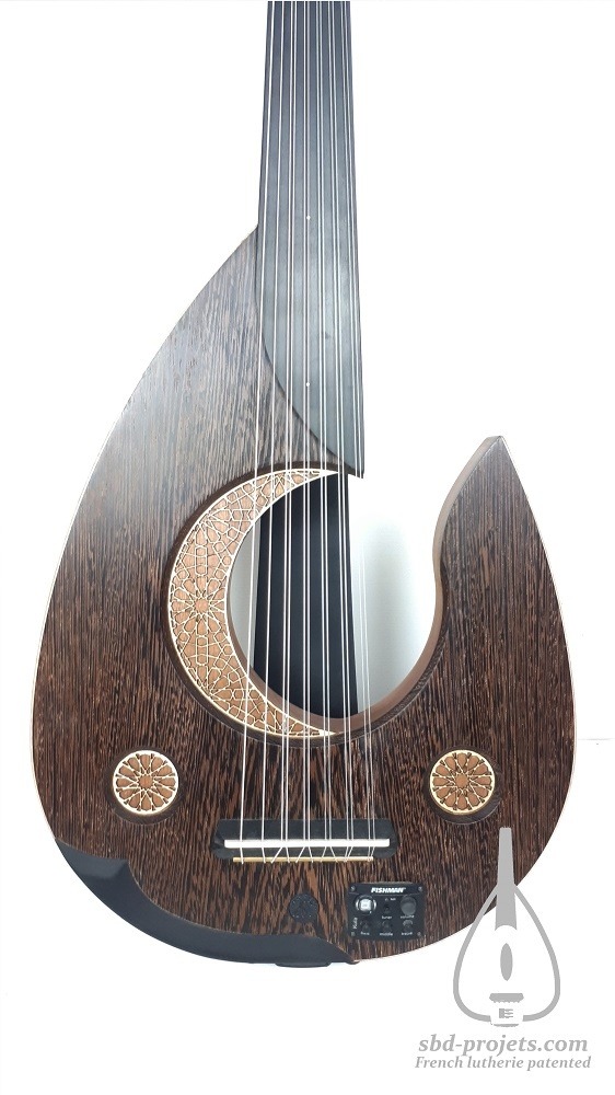 Oud moon electric luthier arabic body